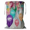 thumbnail image 1 of ABPHQTO Colors Balloons Happy Birthday Storage Basket Laundry Bag with Drawstring 18x24 Inch, 1 of 3