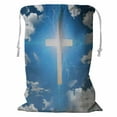thumbnail image 1 of ABPHQTO Cross Abstract With Electric Arcs Storage Basket Laundry Bag with Drawstring 24x32 Inch, 1 of 3