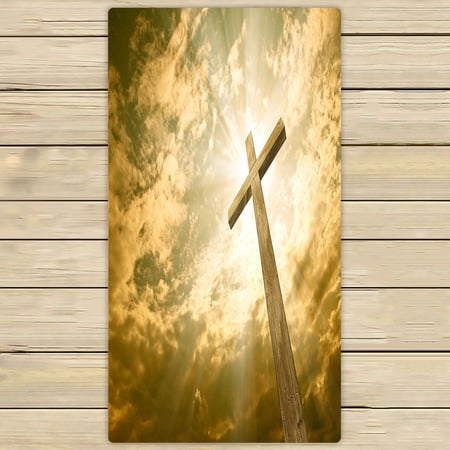 ABPHQTO Cross Against The Sky Towels,Beach Bath Pool Sprot Travel Hand Spa Towel 30x56 Inch