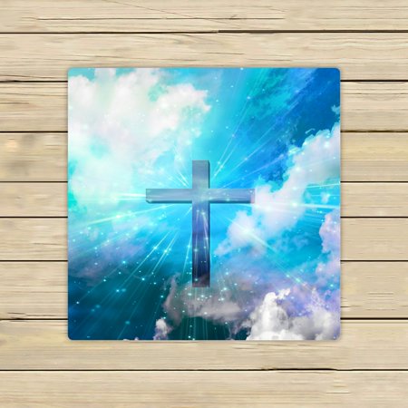 ABPHQTO Cross Sky Clouds Towels,Beach Bath Pool Sprot Travel Hand Spa Towel 13x13 Inch