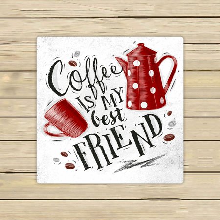 ABPHQTO Cup Pot Coffee Is My Best Friend Towels Beach Bath Pool Sprot Travel Hand Spa Towel 13x13 Inch