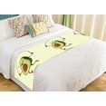 thumbnail image 1 of ABPHQTO Cute Avocado Cartoon Character Makes The Jump Rope Exercises Bed Runner Bedding Scarf Bed Decoration 20x95 inch, 1 of 1