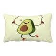 thumbnail image 1 of ABPHQTO Cute Avocado Cartoon Character Makes The Jump Rope Exercises Pillow Case Pillow Cover Pillow Protector Two Sides For Couch Bed 20x30 Inch, 1 of 1