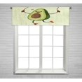 thumbnail image 1 of ABPHQTO Cute Avocado Cartoon Character Makes The Jump Rope Exercises Window Curtain Valance Rod Pocke 54x18 Inch, 1 of 1