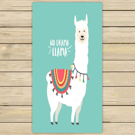 ABPHQTO Cute Cartoon Llama Design Towels,Beach Bath Pool Sprot Travel Hand Spa Towel 30x56 Inch
