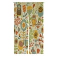 thumbnail image 1 of ABPHQTO Cute Colorful Floral Owl And Bird Japanese Noren Curtain Doorway Door Window Treatment Curtains Cotton Linen Curtain 105x120 cm, 1 of 1