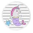 thumbnail image 1 of ABPHQTO Cute Fairy Unicorn Mermaid Tail And A Rainbow Mane Round Beach Blanket with Tassels Beach Throw Towel Yoga Mat Picnic Blanket, 1 of 1