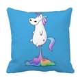 thumbnail image 1 of ABPHQTO Cute Fat Unicorn Farting Rainbow Pillow Case Pillow Cover Pillow Protector Two Sides For Couch Bed 18x18 Inch, 1 of 1