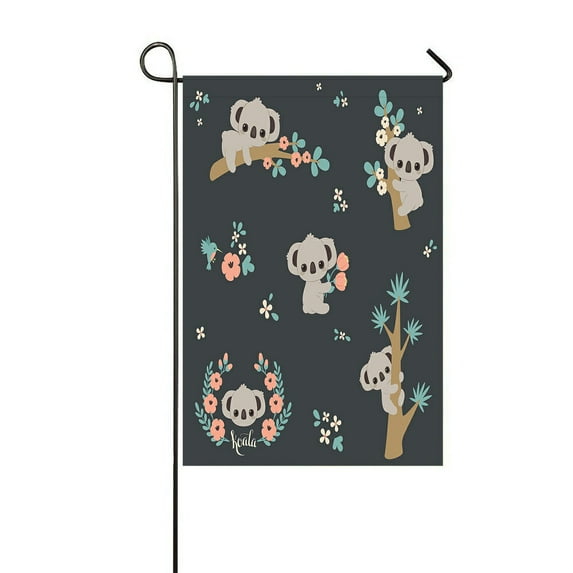ABPHQTO Cute Koala Home Outdoor Garden Flag House Banner Size 12x18 Inch