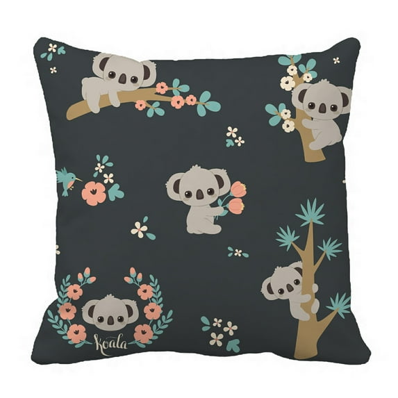 ABPHQTO Cute Koala Pillow Case Pillow Cover Pillow Protector Two Sides For Couch Bed 16x16 Inch