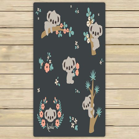 ABPHQTO Cute Koala Towels Beach Bath Pool Sprot Travel Hand Spa Towel 30x56 Inch