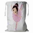 thumbnail image 1 of ABPHQTO Cute Little Ballerina Dancing Storage Basket Laundry Bag with Drawstring 18x24 Inch, 1 of 3