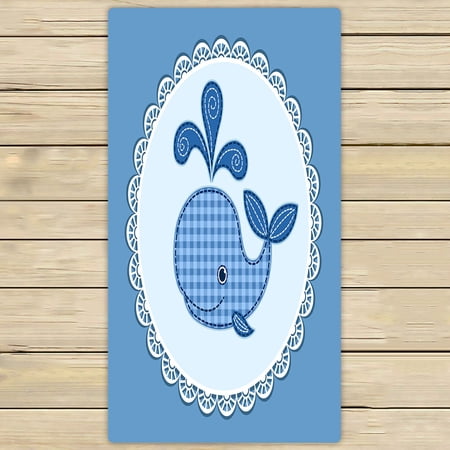 ABPHQTO Cute Little Cartoon Whale Towels,Beach Bath Pool Sprot Travel Hand Spa Towel 30x56 Inch