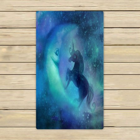 ABPHQTO Cute Magic Unicorn Moon Towels,Beach Bath Pool Sprot Travel Hand Spa Towel 16x28 Inch