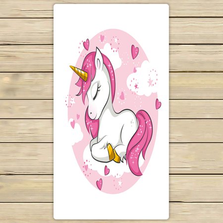 ABPHQTO Cute Magical Unicorn Towels,Beach Bath Pool Sprot Travel Hand Spa Towel 30x56 Inch