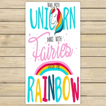 ABPHQTO Cute Magical Unicorns Sweet Kids Graphics Towels,Beach Bath Pool Sprot Travel Hand Spa Towel 30x56 Inch