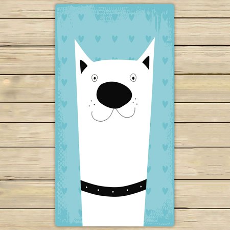 ABPHQTO Cute Modern Dog Art Towels,Beach Bath Pool Sprot Travel Hand Spa Towel 30x56 Inch
