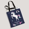 thumbnail image 1 of ABPHQTO Cute Of Unicorn With Flowers And Rainbow Canvas Bag Reusable Tote Grocery Shopping Bags Tote Bag 14x16 inch, 1 of 2
