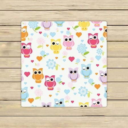 ABPHQTO Cute Owl Towels,Beach Bath Pool Sprot Travel Hand Spa Towel 13x13 Inch