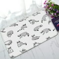 thumbnail image 1 of ABPHQTO Cute Raccoon Animal Doodle Doormat Entrance Rug Area Rug Floor Mat Home Decor 30x18 Inch, 1 of 1