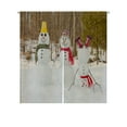 thumbnail image 1 of ABPHQTO Cute Snowmen Scarf Forest Japanese Noren Curtain Doorway Door Window Treatment Curtains Cotton Linen Curtain 85x90 cm, 1 of 1