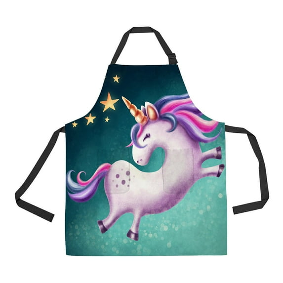 ABPHQTO Cute Unicorn Apron Home Kitchen Apron with Pockets