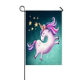 thumbnail image 1 of ABPHQTO Cute Unicorn Home Outdoor Garden Flag House Banner Size 12x18 Inch, 1 of 1