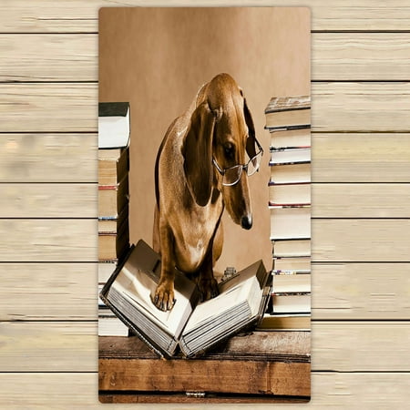 ABPHQTO Dachshund Professor Towels Beach Bath Pool Sprot Travel Hand Spa Towel 30x56 Inch