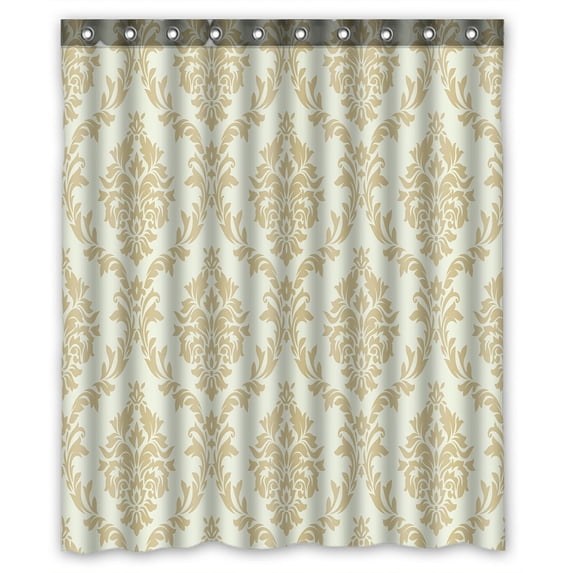 ABPHQTO Damask Ornate Vintage Waterproof Polyester Shower Curtain and Hooks For Home Decor 60x72 Inch