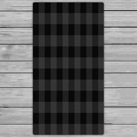 ABPHQTO Dark Grey Buffalo Plaid Towels,Beach Bath Pool Sprot Travel Hand Spa Towel 30x56 Inch
