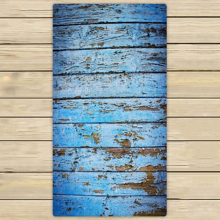 ABPHQTO Decrepit Blue Old Wood Towels,Beach Bath Pool Sprot Travel Hand Spa Towel 30x56 Inch