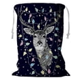 thumbnail image 1 of ABPHQTO Deer Lights Leaves Storage Basket Laundry Bag with Drawstring 24x32 Inch, 1 of 3