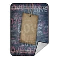 thumbnail image 1 of ABPHQTO Denim Love Texture With Cardboard Label Fleece Blanket Fleece Back Throw Blanket 58x80inch, 1 of 1
