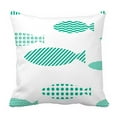 thumbnail image 1 of ABPHQTO Different Fishes Swimming To The Left Together Pillow Case Pillow Cover Pillow Protector Two Sides For Couch Bed 20x20 Inch, 1 of 1