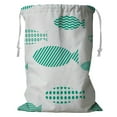 thumbnail image 1 of ABPHQTO Different Fishes Swimming To The Left Together Storage Basket Laundry Bag with Drawstring 18x24 Inch, 1 of 3