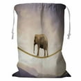 thumbnail image 1 of ABPHQTO Difficulty In Business Elephant On A Rope Storage Basket Laundry Bag with Drawstring 18x24 Inch, 1 of 3