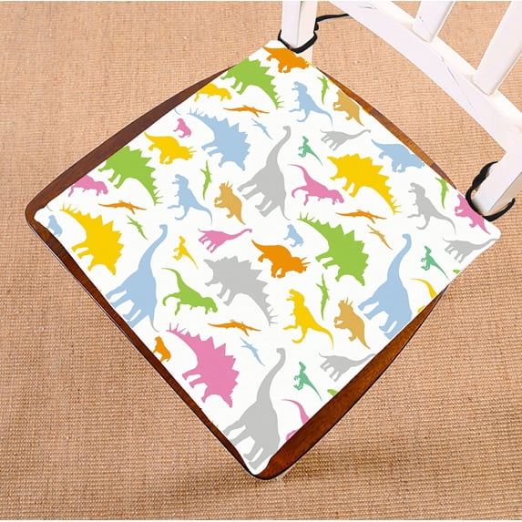 ABPHQTO Dinosaur Pattern Chair Pad Seat Cushion Chair Cushion Floor Cushion Two Sides Printing 18x18 Inch