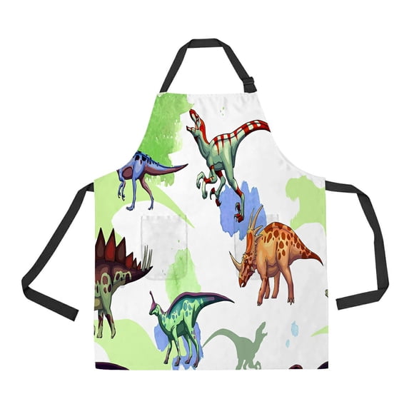 ABPHQTO Dinosaurs Apron Home Kitchen Apron with Pockets
