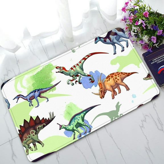 ABPHQTO Dinosaurs Doormat Entrance Rug Area Rug Floor Mat Home Decor 23.5x16.7 Inch