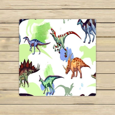 ABPHQTO Dinosaurs Towels,Beach Bath Pool Sprot Travel Hand Spa Towel 13x13 Inch