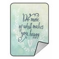 thumbnail image 1 of ABPHQTO Do More What Makes You Happy Inspirational Motivational Fleece Blanket Fleece Back Throw Blanket 58x80 Inch, 1 of 1