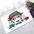 thumbnail image 1 of ABPHQTO Dog Cocker Spaniel Elegant Gray Hat Glasses Red Rose Doormat Entrance Rug Area Rug Floor Mat Home Decor 30x18 Inch, 1 of 1