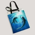 thumbnail image 1 of ABPHQTO Dolphins Canvas Bag Reusable Tote Grocery Shopping Bags Tote Bag 14x16 inch, 1 of 2