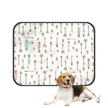 ABPHQTO Doodle In Pastel Colors Pet Dog Cat Bed Pee Pads Mat Cushion Potty Dogs Blankets Crate Bed Kennel 14x18 inch