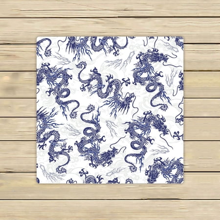 ABPHQTO Dragon Pattern Towels,Beach Bath Pool Sprot Travel Hand Spa Towel 13x13 Inch