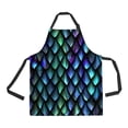 thumbnail image 1 of ABPHQTO Dragon Scales Reptile Skin Apron Home Kitchen Apron with Pockets, 1 of 2