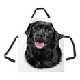 thumbnail image 1 of ABPHQTO Drawing Dog Breed Black Labrador Portrait Apron Home Kitchen Apron with Pockets, 1 of 1