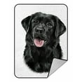 thumbnail image 1 of ABPHQTO Drawing Dog Breed Black Labrador Portrait Fleece Blanket Fleece Back Throw Blanket 58x80 Inch, 1 of 1