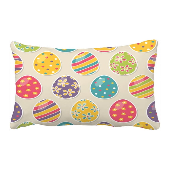 ABPHQTO Easter Eggs Pillow Case Pillow Cover Pillow Protector Two Sides For Couch Bed 20x30 Inch