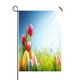 thumbnail image 1 of ABPHQTO Easter Eggs Tulip Meadow Home Outdoor Garden Flag House Banner Size 28x40 Inch, 1 of 1